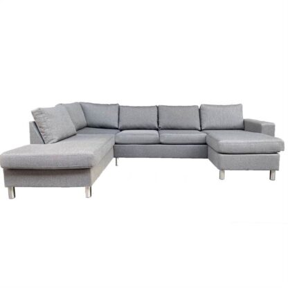 Pan U-sofa med chaiselong og open-end - Mørkegrå - Flere varianter