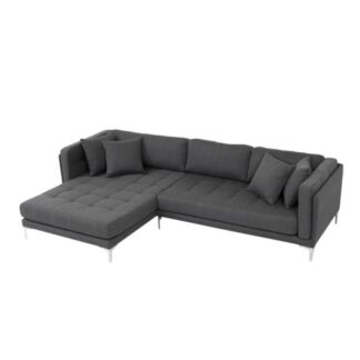 Tampa sofa med chaiselong - Venstrevendt, lysegrå - stålben