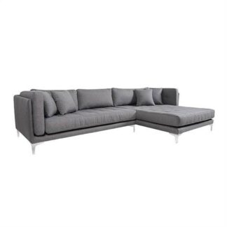 Tampa sofa XL med chaiselong - Højrevendt i mørkegrå med stålben