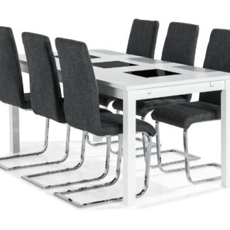 Jasmin Spisebordssæt M. 6 Cibus Spisebordsstole
