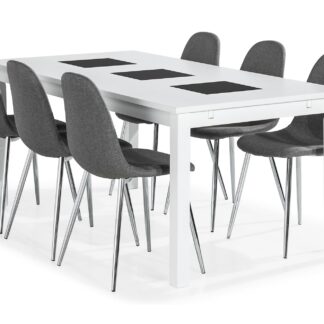 Jasmin Spisebordssæt M. 6 Nibe Spisebordsstole