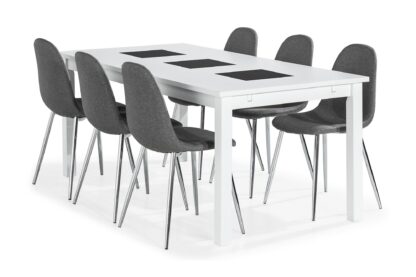 Jasmin Spisebordssæt M. 6 Nibe Spisebordsstole