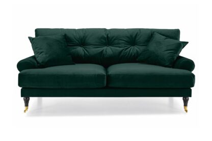 Andrew 2 Pers. Sofa, Mørkegrøn Velour