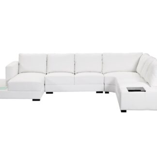 Auckland U-sofa, Hvid (Højrevendt)