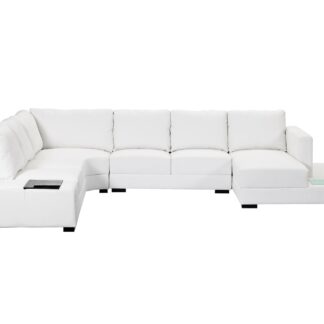Auckland U-sofa, Hvid (Venstrevendt)