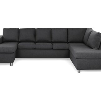 Crazy U-sofa Xl, Mørkegrå (Højrevendt)