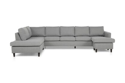 Zero U-sofa Large M. Chaiselong, Lysegrå (Venstrevendt)