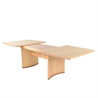 Ansager spisebord m. udtræk og 2 plader - Ahorn - 180x110x73 cm