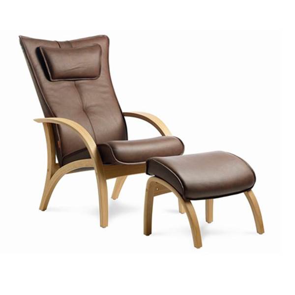 Brunstad Delta Adventure lænestol med skammel - Eg