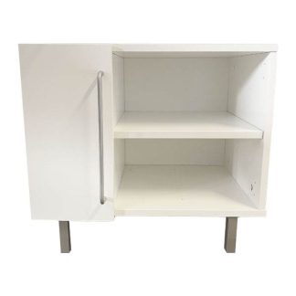 Funktionelt sengebord på ben - hvid