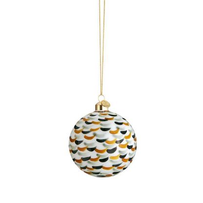 Holmegaard Souvenir julekugle Ø8 cm - Grønt strøg
