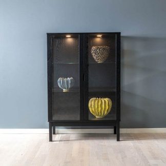 Klim Furniture Vitrineskab V302 - eg sortbejdset