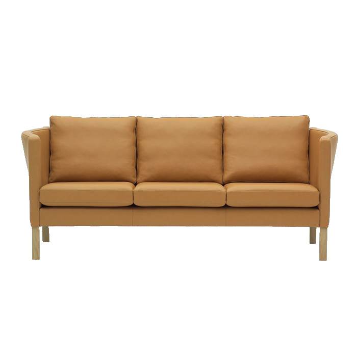 Nielaus AV59 laedersofa 3 pers. m. laeder i prisgruppe 1 og egetraesben » Sofatesten Nielaus AV59 lædersofa - 3 pers. - m. læder i prisgruppe 1 og egetræsben