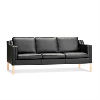 Stouby Eva 3 pers. sofa med sort laeder » Sofatesten Stouby Eva 3 pers. sofa med sort læder