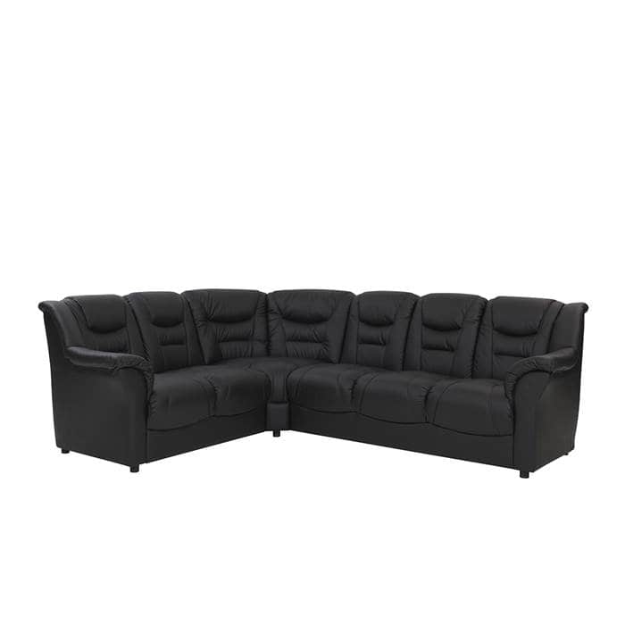 Thor hjørnesofa - Sort læder