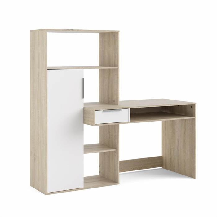 Tvilum Function Plus skrivebord - Eg struktur & hvid