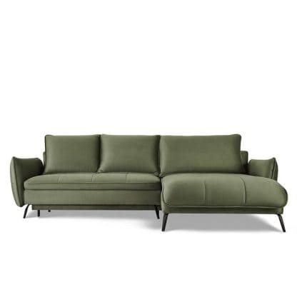Vigo chaiselongsofa - lysegrøn velour - højrevendt